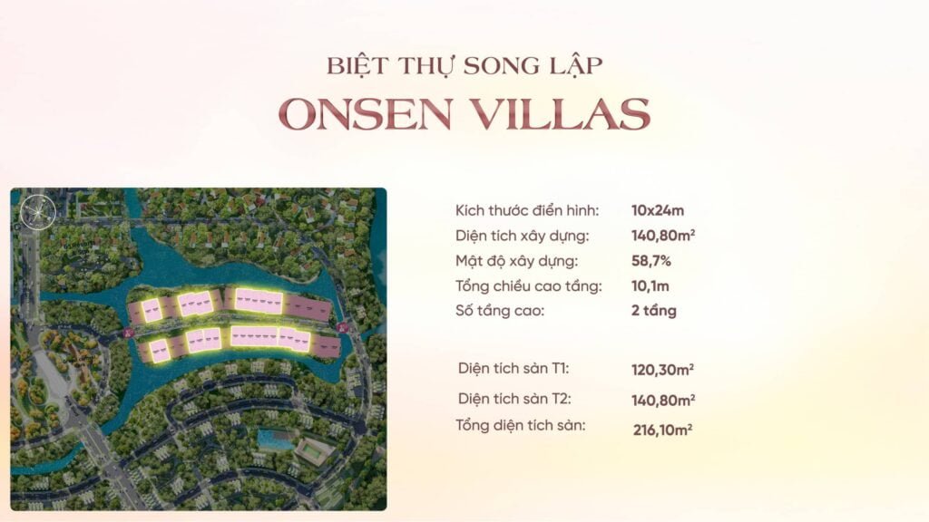 Biệt thự song lập Onsen Villas dự án Ecovillage Saigon Rriver