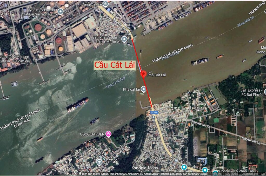 vị trí cầu cát lái