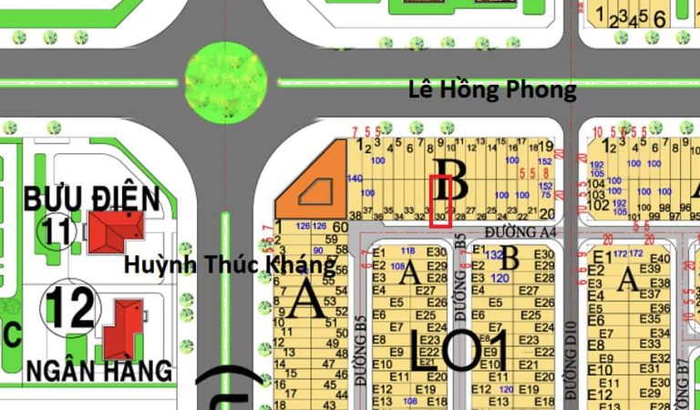 Bán đất dự án HUD nhóm 3 lô LO1-B30