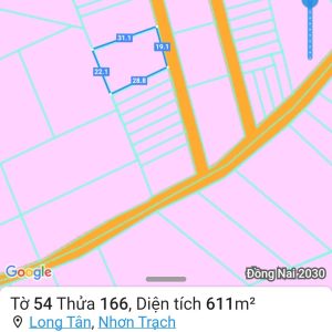 Long Tân, 611m2 đất CLN quy hoạch full ONT