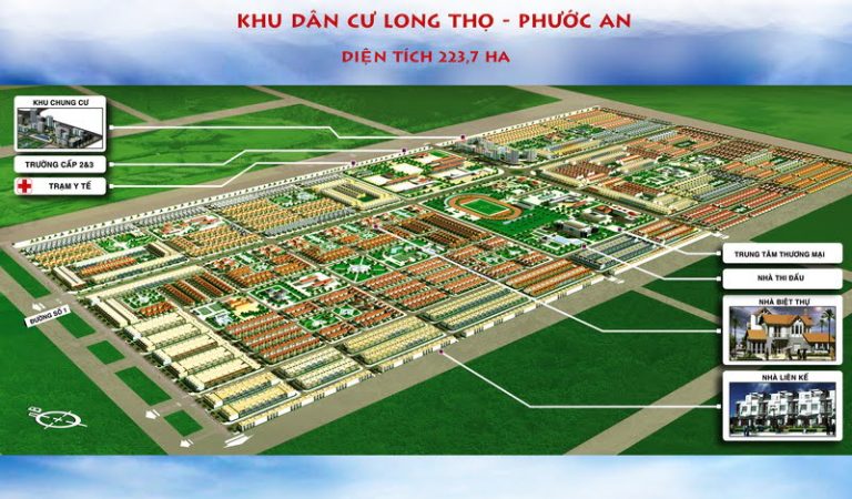 Phối cảnh tổng thể dự án HUD (Khu đô thị Long Thọ - Phước An) Huyện Nhơn Trạch, Tỉnh Đồng Nai