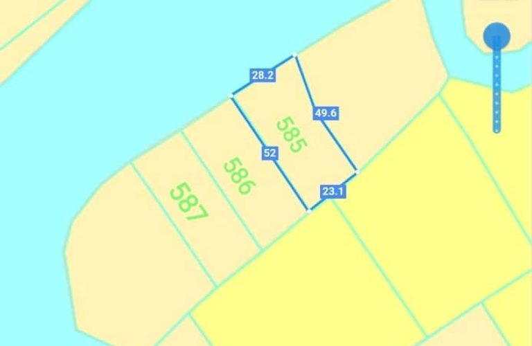 Phú Đông, 3.652m2 đất LUC mặt tiền sông Cá Ta (PD30/585+586+587)