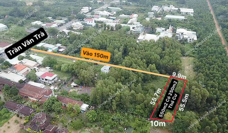Phú Đông, 550m2 đất ONT+CLN 1/ đường Trần Văn Trà (PD38/6)