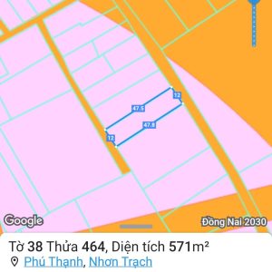 Phú Thạnh, 571m2 đất CLN quy hoạch full ONT 2 mặt tiền đường Vành Đai 3