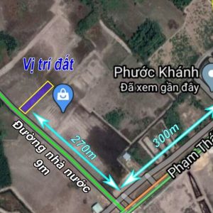 Phước Khánh, 1.003m2 đất CLN 2 sẹc đường Phạm Thái Bường