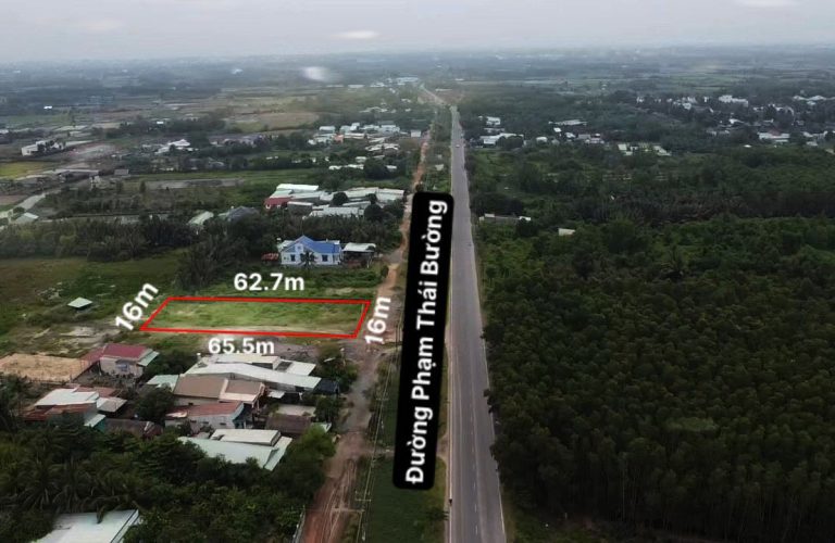 Phước Khánh, 1010m2 đất CLN mặt tiền đường Phạm Thái Bường giá đầu tư