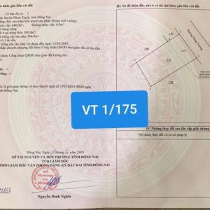 Vĩnh Thanh, 646m2 đất CLN có 300m2 ONT mặt tiền đường Hùng Vương (VT1/175)